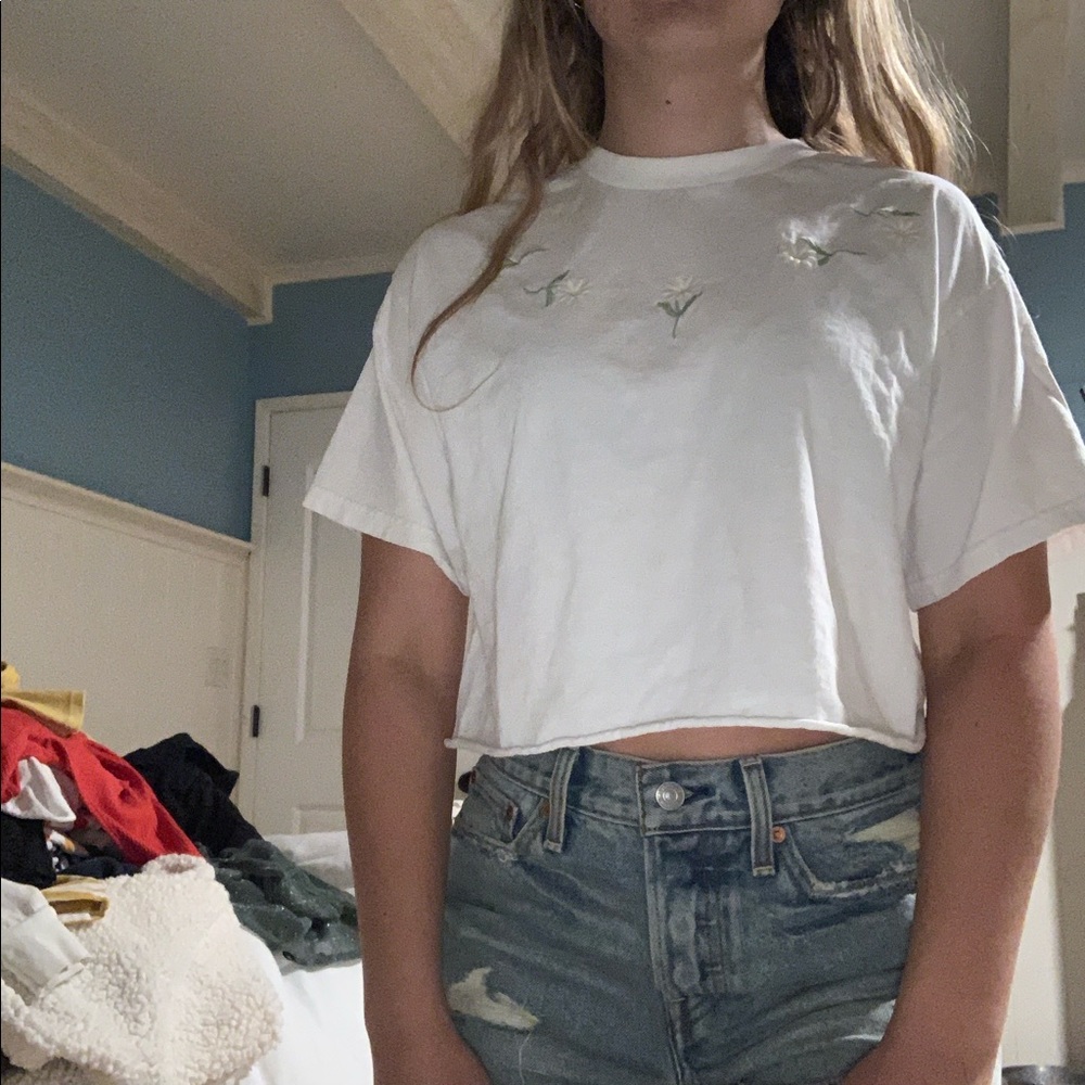 Brandy cropped tee